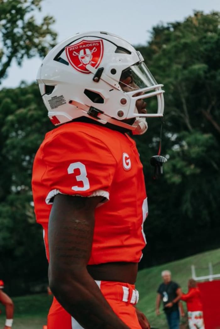 Mazeo Bennett getting mentally ready for his team's game (21st Aug., 2023)